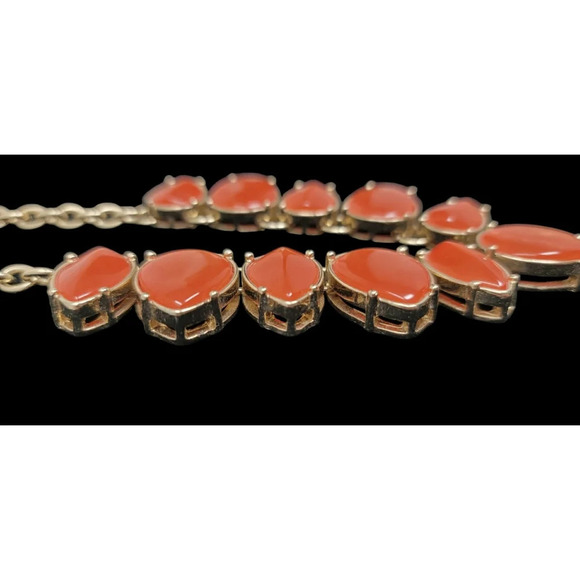 Coral Colored Statement Necklace - Picture 1 of 6